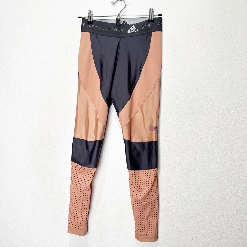 Adidas x Stella McCartney Run Tights Leggings Mesh Zipper - Picture 2 of 10